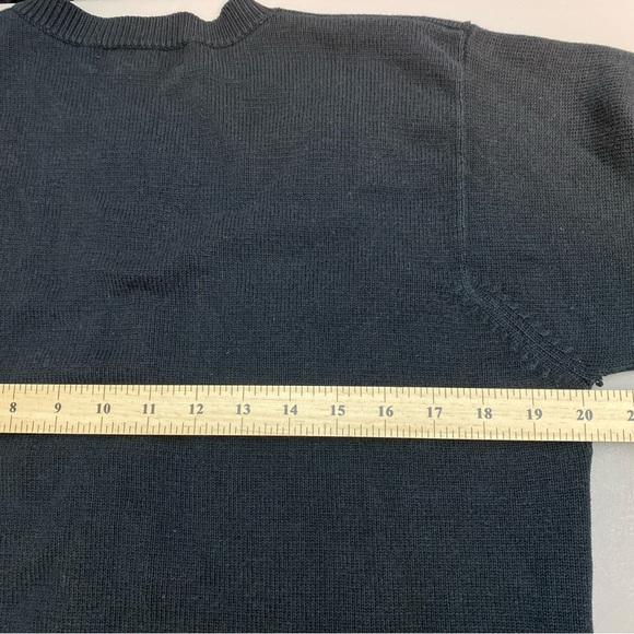 Vintage Alfred Dunner Black Cardigan with Floral Embroidery Women Medium - Picture 2 of 3